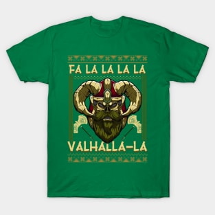 Christmas Santa Viking Fa La La La La Valhalla La T-Shirt